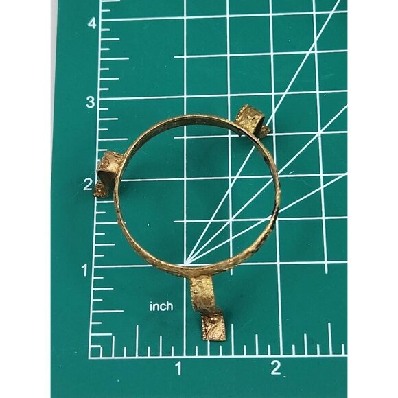 White Onyx Stone Egg With Vintage Gold-Tone Metal Stand Victorian Decor Vintage - Picture 7 of 12